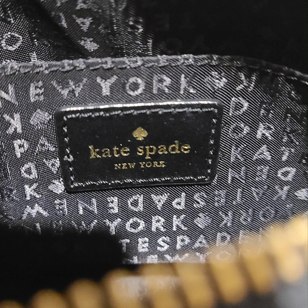 KATE SPADE Black & White Polka Dot Crossbody Bag!